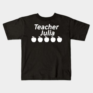 Teacher Julia VIPKid 5 Apple Review Kids T-Shirt